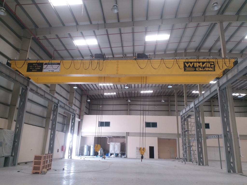 16 ton + 16 ton double girder double hoist overhead crane