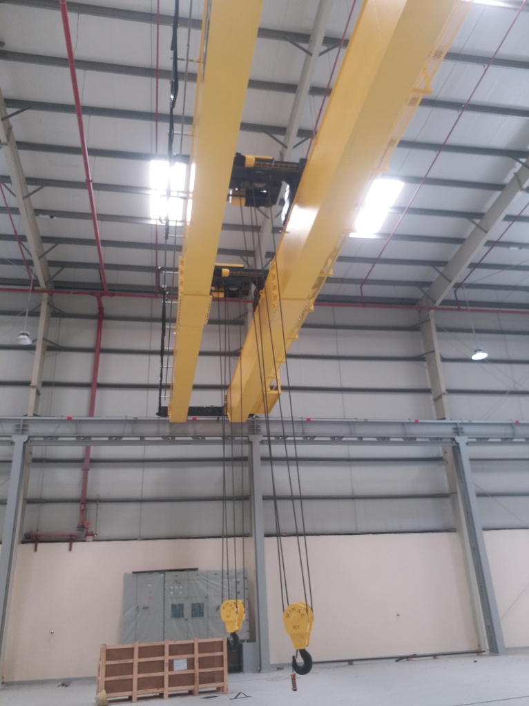 16 ton + 16 ton double girder double hoist overhead crane